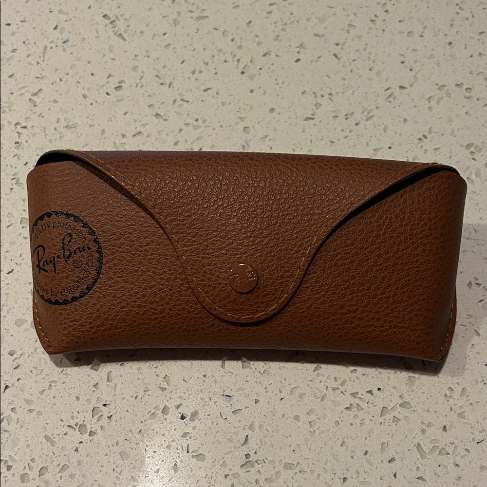 Ray-Ban Tan Leather Eyewear Case